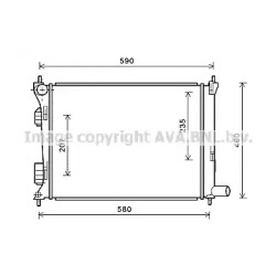 Радіатор охолодження двигуна AVA QUALITY COOLING