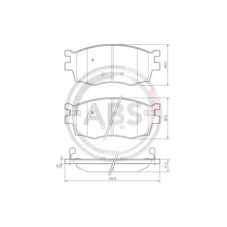 Колодки гальмівні дискові комплект A.B.S. ABS 37520. Фото 1 ABS 37520