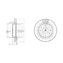 Диск тормозной Delphi