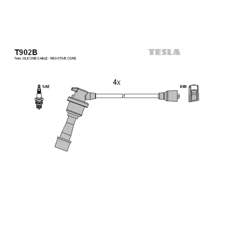 Провода высоковольтные TESLA T902B. Фото 1 T902B
