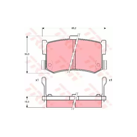 Колодки гальмівні дискові комплект TRW GDB994. Фото 1 GDB994