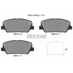 Колодки тормозные дисковые комплект Textar