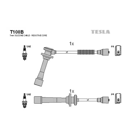 Провода высоковольтные TESLA T108B. Фото 1 T108B