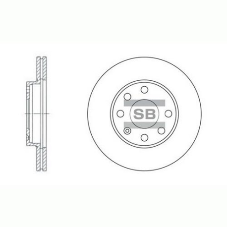 Диск тормозной передний HI-Q R13 (1 шт) SD3004