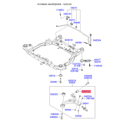 Сайлентблок важеля нижній 54551-2R000 Mobis