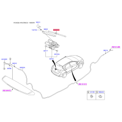 Щітка склоочисника задня 98850-A5000 Mobis