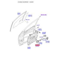 Електродвигун, склопідйомник 82460-3J000 Mobis