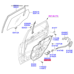 Електродвигун, склопідйомник 83450-3J000 Mobis
