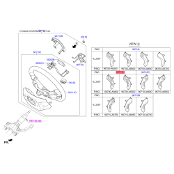 Кнопка керування автомагнітолою на кермі ліва 96700-A6550RDR Mobis