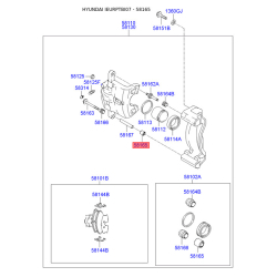 Болт кріплення гальмівного супорта 58165-32300 Mobis