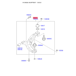 Рычаг подвески колеса левый 54500-1C000 Mobis
