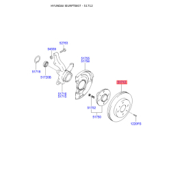 Диск тормозной 51712-1C000 Mobis