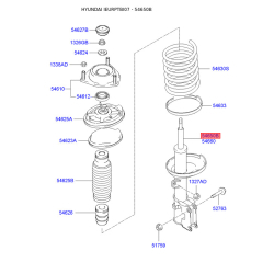 Амортизатор левый 54650-1C300 Mobis
