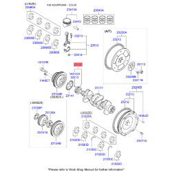 Шестерня, коленчатый вал 23120-02570 Mobis