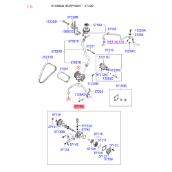 Гідравлічний насос, кермо 57110-1C580 Mobis