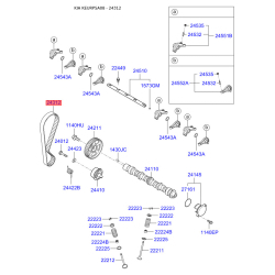 Ремінь ГРМ 24312-02270 Mobis