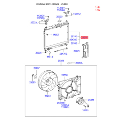 Радіатор охолодження двигуна 25310-1C150 Mobis Радіатор охолодження двигуна 25310-1C150 Mobis
