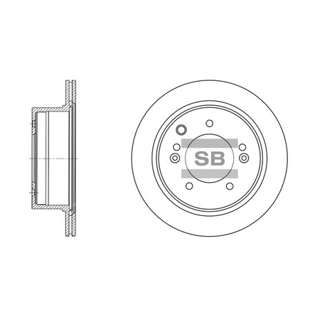 Диск гальмівний HI-Q Sangsin Brake - SD2013 - зображення №1 SD2013