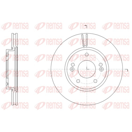 Диск тормозной передний Remsa - 61507.10 - изображение №1 61507.10