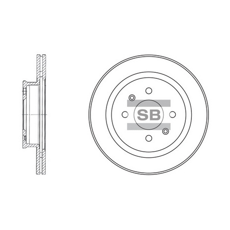Диск тормозной HI-Q Sangsin Brake - SD1021 - изображение №1 SD1021