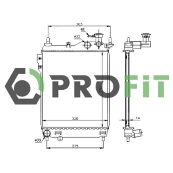 Радиатор охлаждения двигателя Profit Радиатор охлаждения двигателя Profit