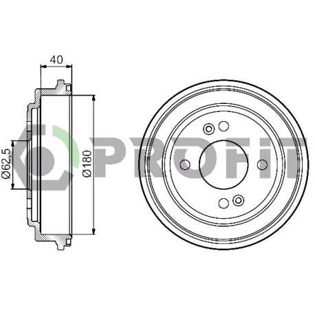 Барабан тормозной Profit - PR 5020-0042 - изображение №1 PR 5020-0042