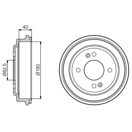 Барабан гальмівний BOSCH - 0 986 477 216 - зображення №1 0 986 477 216