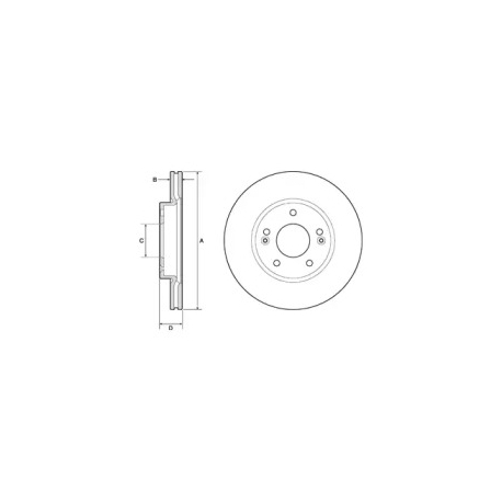 Диск гальмівний Delphi BG4745C. Фото 1 BG4745C