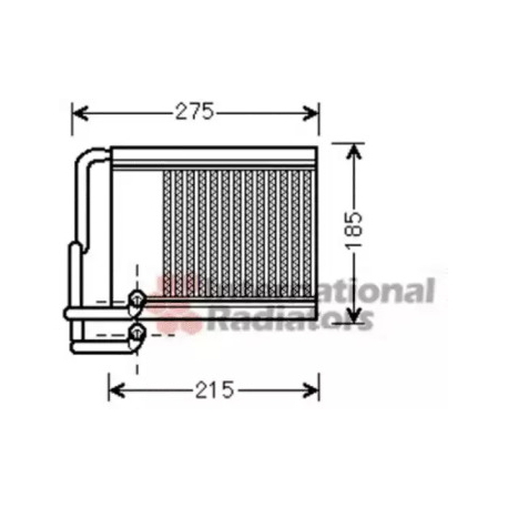 Радіатор пічки Van Wezel VZ 82006213. Фото 1 VZ 82006213