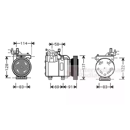 Компрессор кондиционера Van Wezel VZ 8200K199. Фото 1 VZ 8200K199