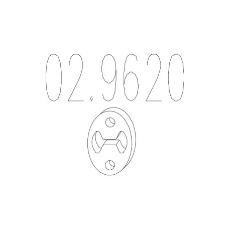 Подушка выхлопной системы MTS 02.9620. Фото 1 02.9620