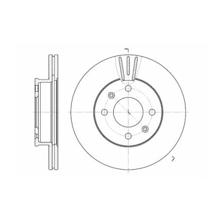 Диск гальмівний передній ROADHOUSE RH 6958.10. Фото 1 RH 6958.10
