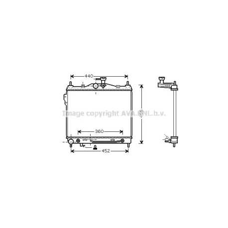 Радиатор охлаждения двигателя AVA QUALITY COOLING HYA2102. Фото 1 HYA2102