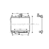 Радіатор охолодження двигуна AVA QUALITY COOLING HYA2102. Фото 1