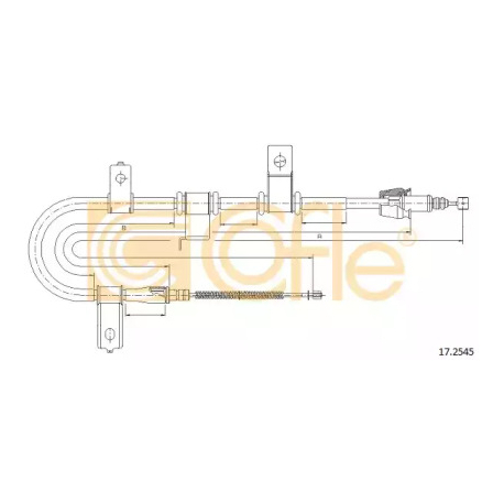 Трос стоянкової гальмівної системи COFLE CL 17.2545. Фото 1 CL 17.2545