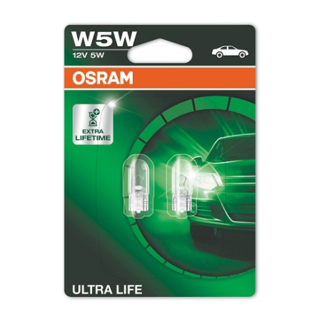 Лампочка W5W (W2,1x9,5d, 5 Вт, 12 V) OSRAM OS 2825ULT-02B. Фото 1 OS 2825ULT-02B