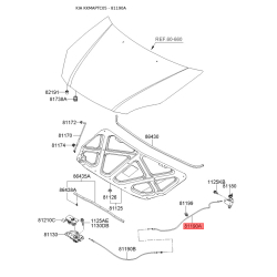 Тросик замку капота 81190-1G000 Mobis