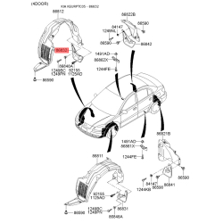 Бризговик передній правий 86832-1G000 Mobis