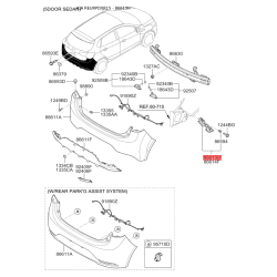 Кронштейн, буфер лівий 86613-4Y200 Mobis