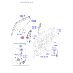 Підйомний пристрій для вікон правий 83402-4X000 Mobis