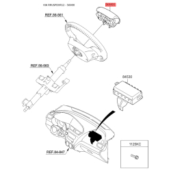 Подушка безопасности на руль 56900-4X100WK Mobis
