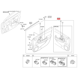 Оббивка (накладка) салону ліва 82301-4Y010WK Mobis