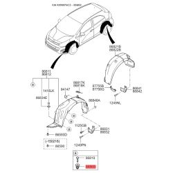 Пістон (кліпса) 86899-1W500 Mobis
