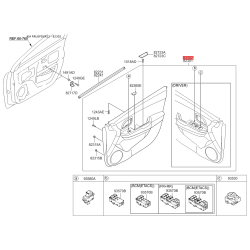 Оббивка (накладка) салону права 82302-4Y000WK Mobis