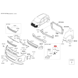 Фара противотуманная правая 92202-1W710 Mobis