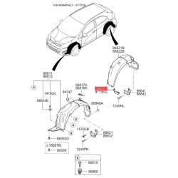 Обшивка порога левая 86861-1W001 Mobis