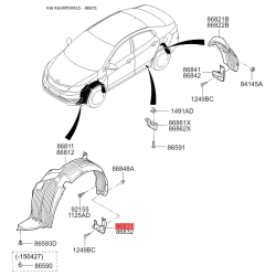 Брызговик передний левый 86831-4Y000 Mobis