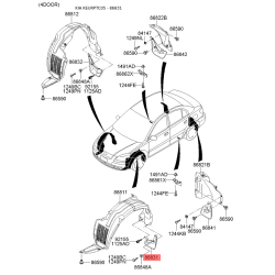 Бризговик передній лівий 86831-1G000 Mobis