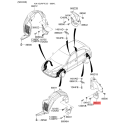 Брызговик задний левый 86841-1G500 Mobis