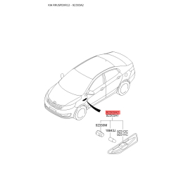 Лампа накаливания, фонарь указателя поворота правая 92304-4X000 Mobis